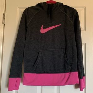 Grey & Pink Nike Hoodie